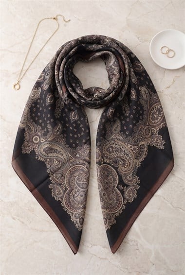 Çıtır Desen Coton Eşarp -Bordo