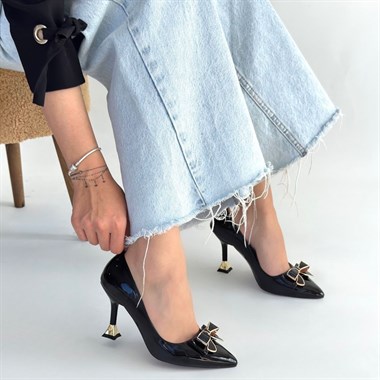 Coby Rugan Topuklu Ayakkabı -Siyah