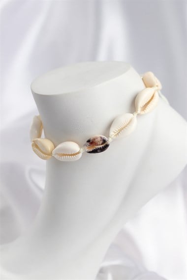 Doğal Kauri Kabuğu Asansörlü Model Halhal