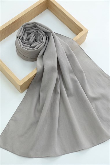 Düz Coton Şal -Gümüş rengi