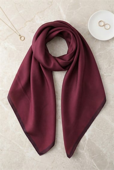 Düz Rayon Eşarp -Mürdüm