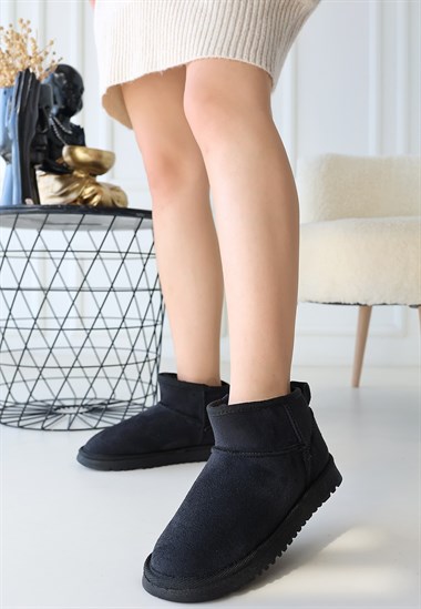 Elsa Süet Bot -Siyah