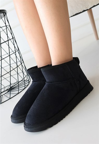 Elsa Süet Bot -Siyah