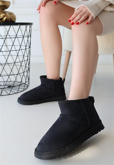 Elsa Süet Bot -Siyah