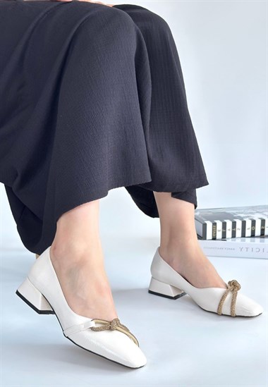 Estay Rugan Topuklu Ayakkabı -Ten