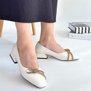 Estay Rugan Topuklu Ayakkabı -Ten