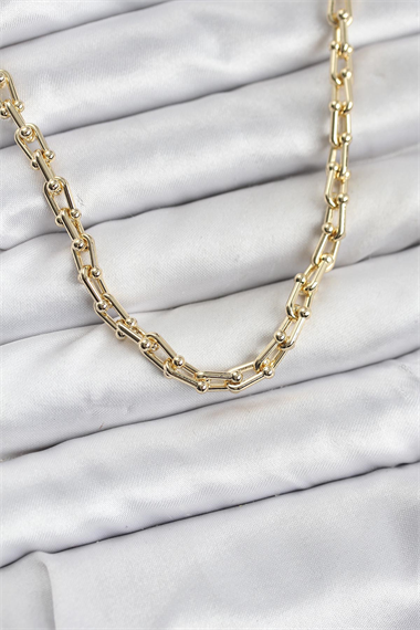 Gold Renk Pirinç Tifani Model Kadın Kolye