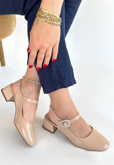 Gowe Rugan Topuklu Ayakkabı -Nude