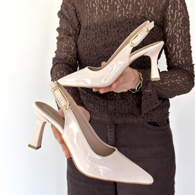 Hies Rugan Topuklu Ayakkabı -Bej