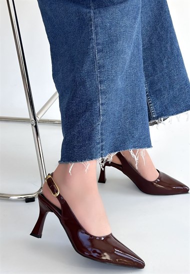 Hies Rugan Topuklu Ayakkabı -Bordo