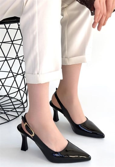 Hies Rugan Topuklu Ayakkabı -Siyah