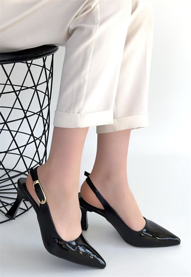 Hies Rugan Topuklu Ayakkabı -Siyah