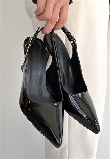 Hies Rugan Topuklu Ayakkabı -Siyah