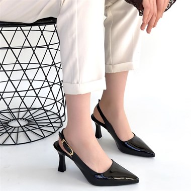 Hies Rugan Topuklu Ayakkabı -Siyah