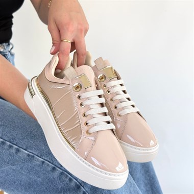 Hley Rugan Paraşüt Detaylı Bağcıklı Spor Ayakkabı -Bej