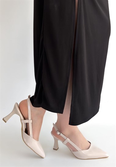 Hoost Rugan Topuklu Ayakkabı -Bej