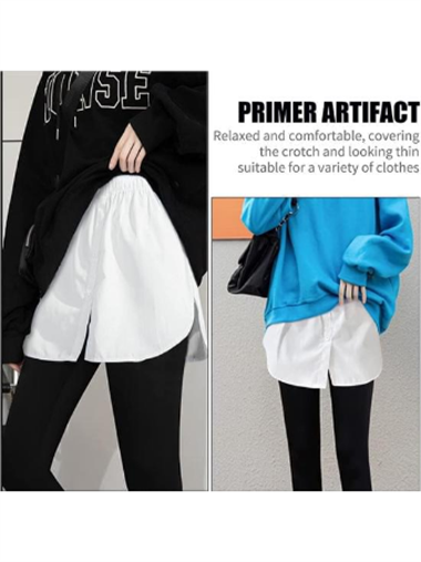 Lastikli düğmeli Kurtarıcı Gömlek Altı Eteklik -Beyaz