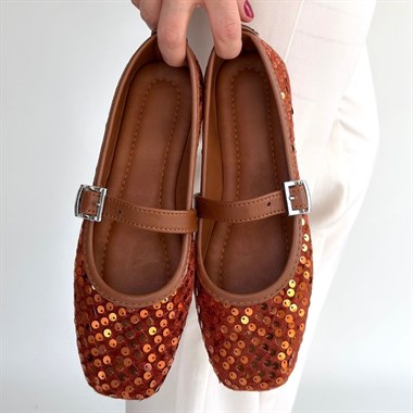 Moden Taba Süet Babet Ayakkabı