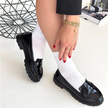 Narli Rugan Oxford Ayakkabı -Siyah