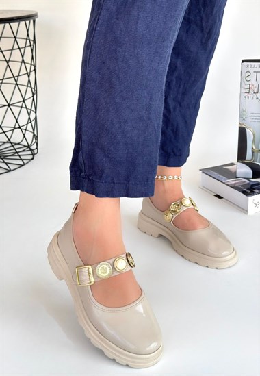 Okira Bej Rugan Oxford Ayakkabı