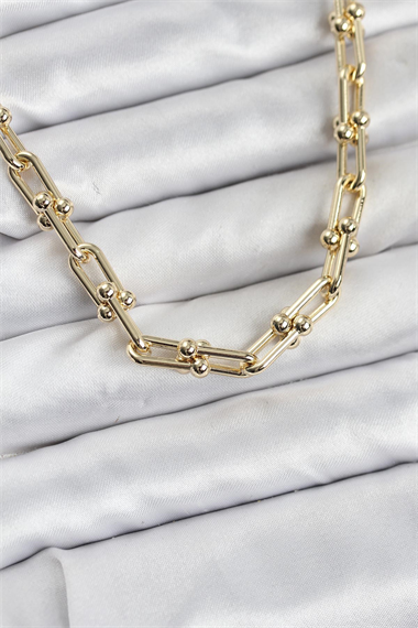 Pirinç Gold Renk Tifani Model Kadın Kolye