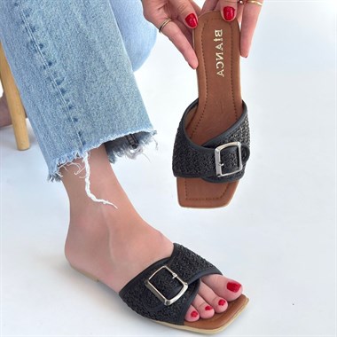 Revin Cilt Terlik -Siyah