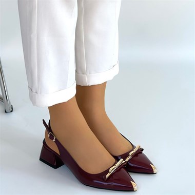 Ricy Rugan Topuklu Ayakkabı -Bordo