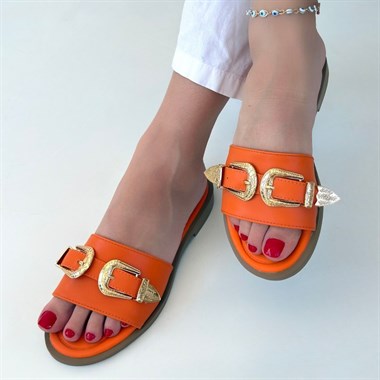 Sene Cilt Terlik -Turuncu