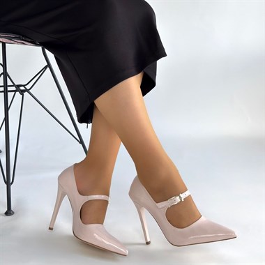 Tiej Rugan Stiletto Ayakkabı -Bej