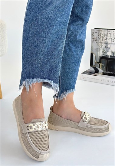 Wata Triko Babet Ayakkabı -Bej