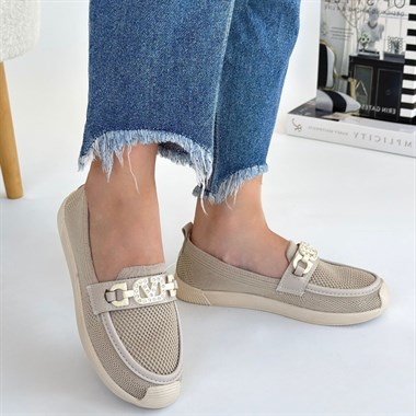 Wata Triko Babet Ayakkabı -Bej