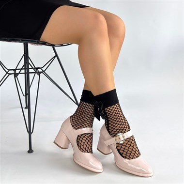 Weys Rugan Topuklu Ayakkabı -Bej