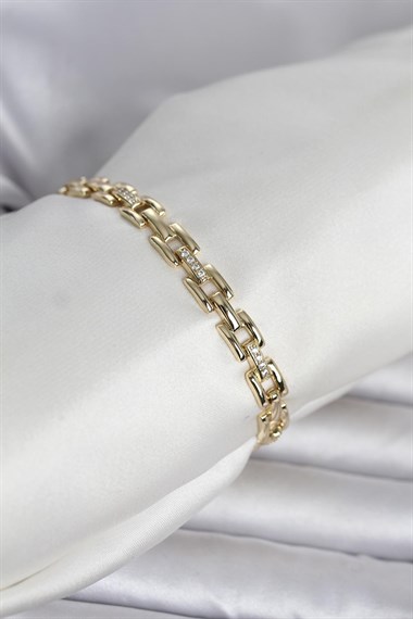 Xuping Zincir Model Gold Renk Kadın Bileklik