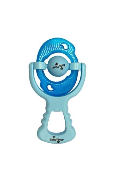 Baby Time Çıngıraklı Sulu Diş Kaşıyıcı Mavi