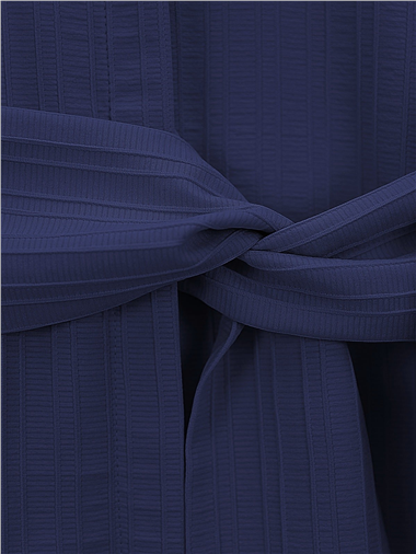 Belden Bağlamalı Fitlli Krinkıl Gömlek   -Laci