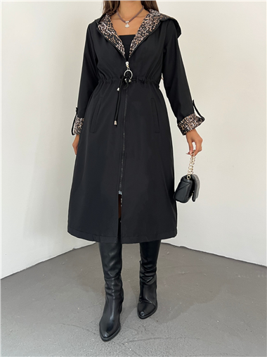 معطف واقٍ من المطر مبطن ومبطن - عام