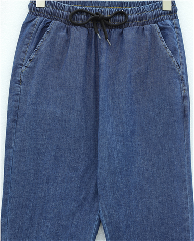 Beli Bağcıklı Cepli İspanyol Paça Kot Pantolon -Laci