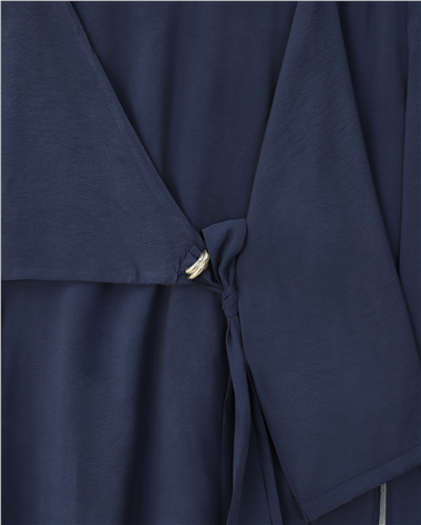 Beli Çapraz Bağlamalı Pantolonlu Modal Takım  -Laci