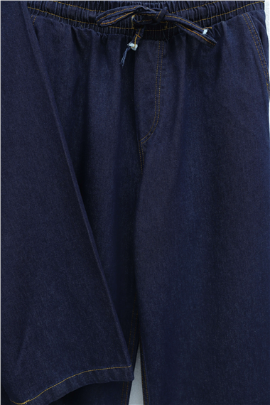 Beli Kemerli Pantolonlu Kot Kimono Takım -K.Laci