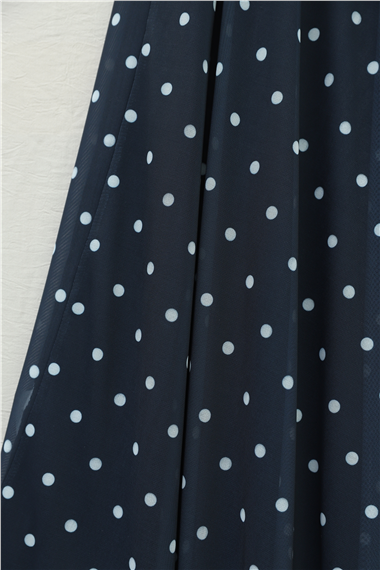 Beli Lastikli Puantiyeli Astarlı Tül Etek -Laci