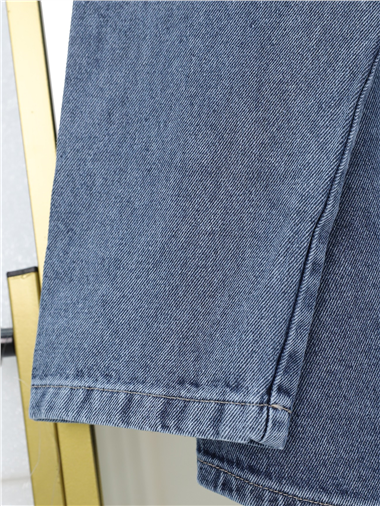Bol Paça Pantolonlu Önü Bağlamalı Kot Kimono Takım -Buz Mavi
