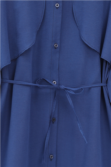 Bolero Detaylı Bağcıklı Poplin Tunik -Laci