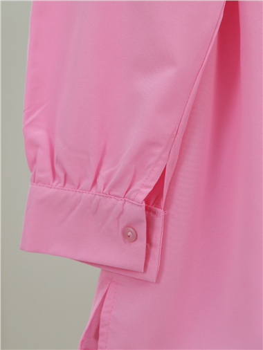 Bolero Detaylı Beli Bağlamalı Yırtmaçlı Gömlek  -Pembe