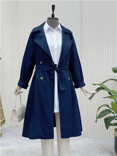 Bolero Detaylı Kemerli Trençkot -Laci