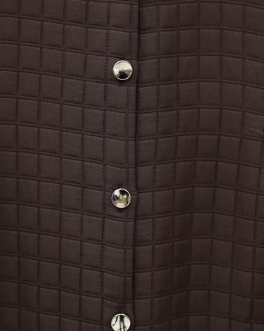 Boydan Düğmeli Kapşonlu Cepli Kapitone Uzun Yelek  -K. Kahve