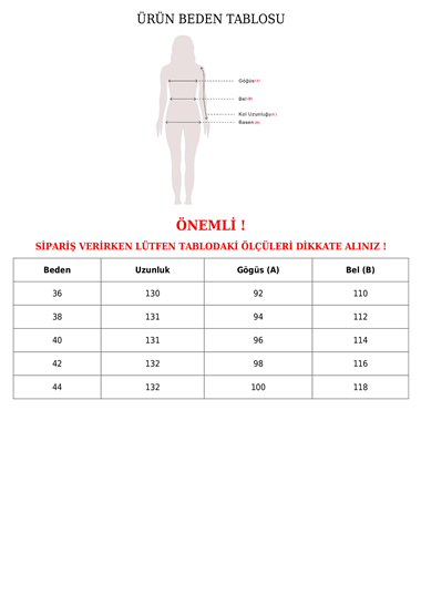 Boydan Düğmeli Kuşaklı Çizgili Jile  -Vizon