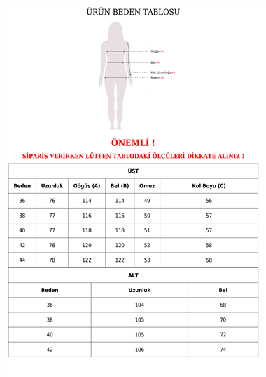 Boydan Düğmeli Salaş Krınkıl İkili Takım    -Saks