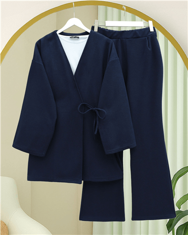 Çapraz Bağlamalı Selanik Kimono Takım  -Laci