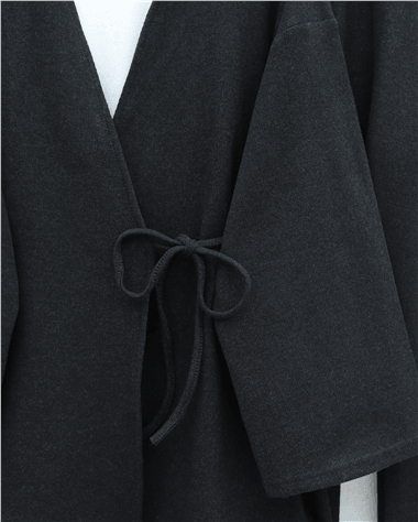 Çapraz Bağlamalı Selanik Kimono Takım -Antrasit
