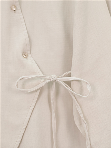 Çapraz Düğmeli Çift Bağcıklı Müslin Takım -Taş